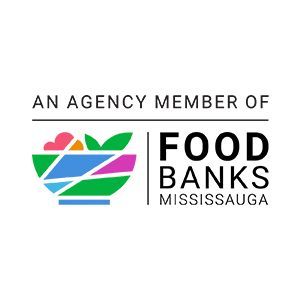 A logo for an agency member of food banks mississauga.