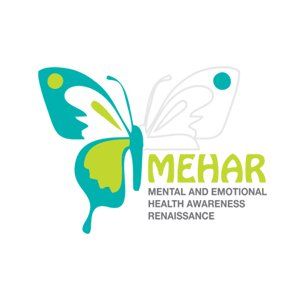 A logo for mehar mental and emotional health awareness renaissance
