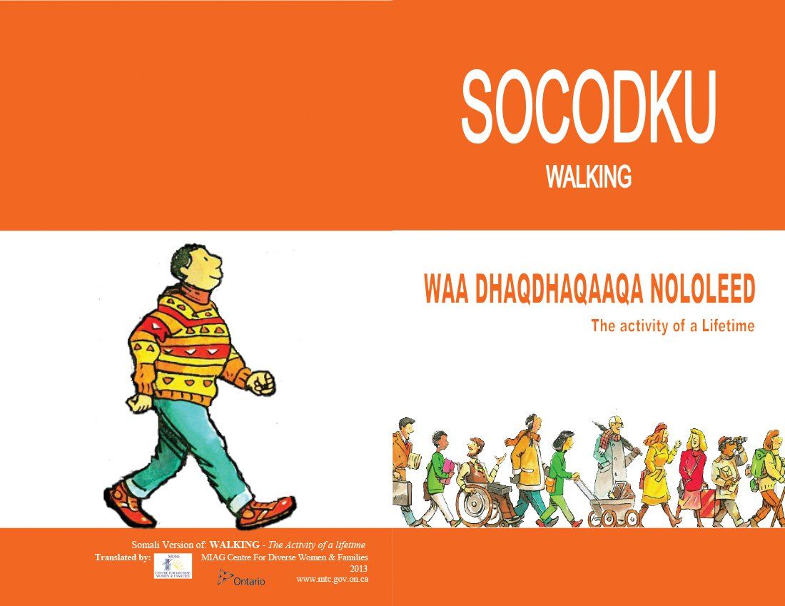 A cartoon of a man walking with a group of people behind him