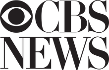 A black and white logo for cbs news
