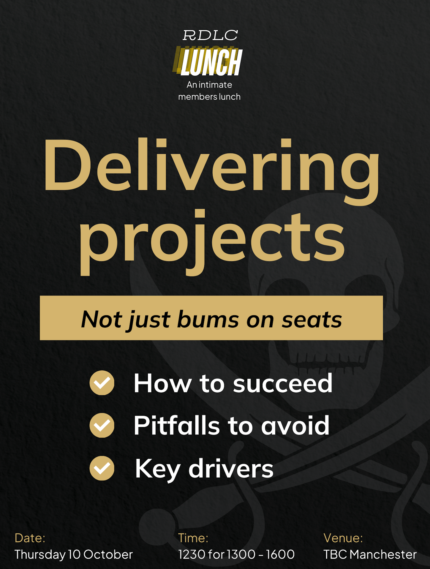 A poster that says delivering projects on it