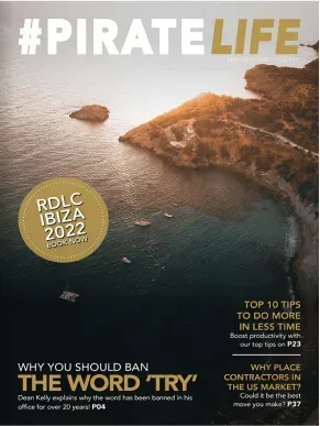 The cover of a magazine titled pirate life