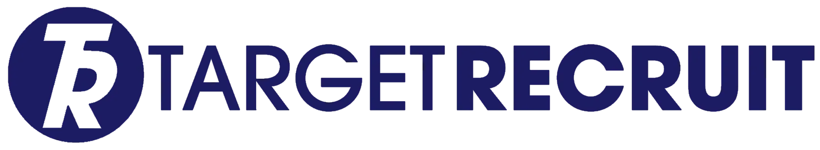 The target recruit logo is blue and white on a white background