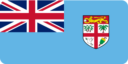 A blue flag with a british flag and a coat of arms on it
