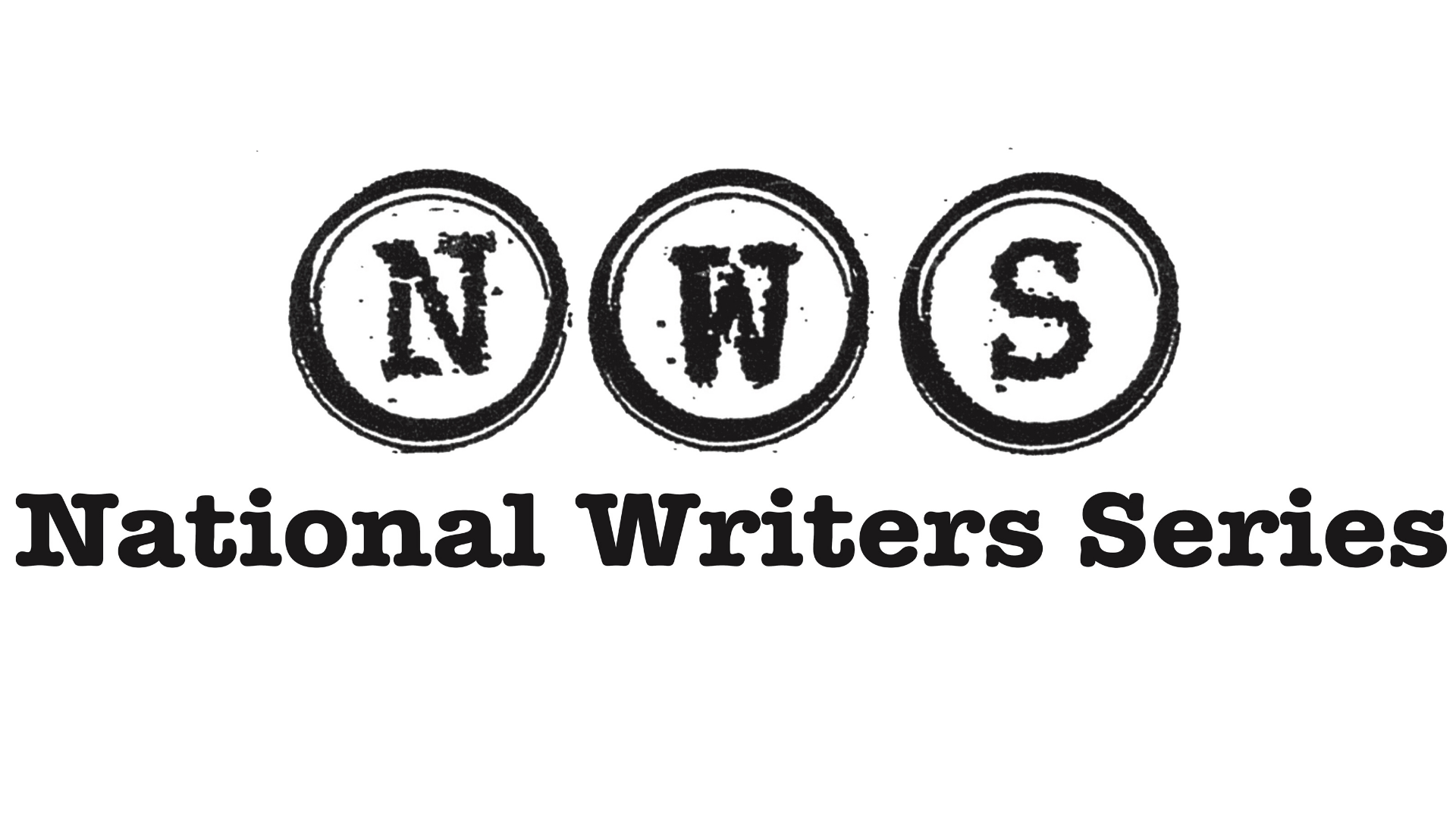 The logo for the national writers series is yellow and black.