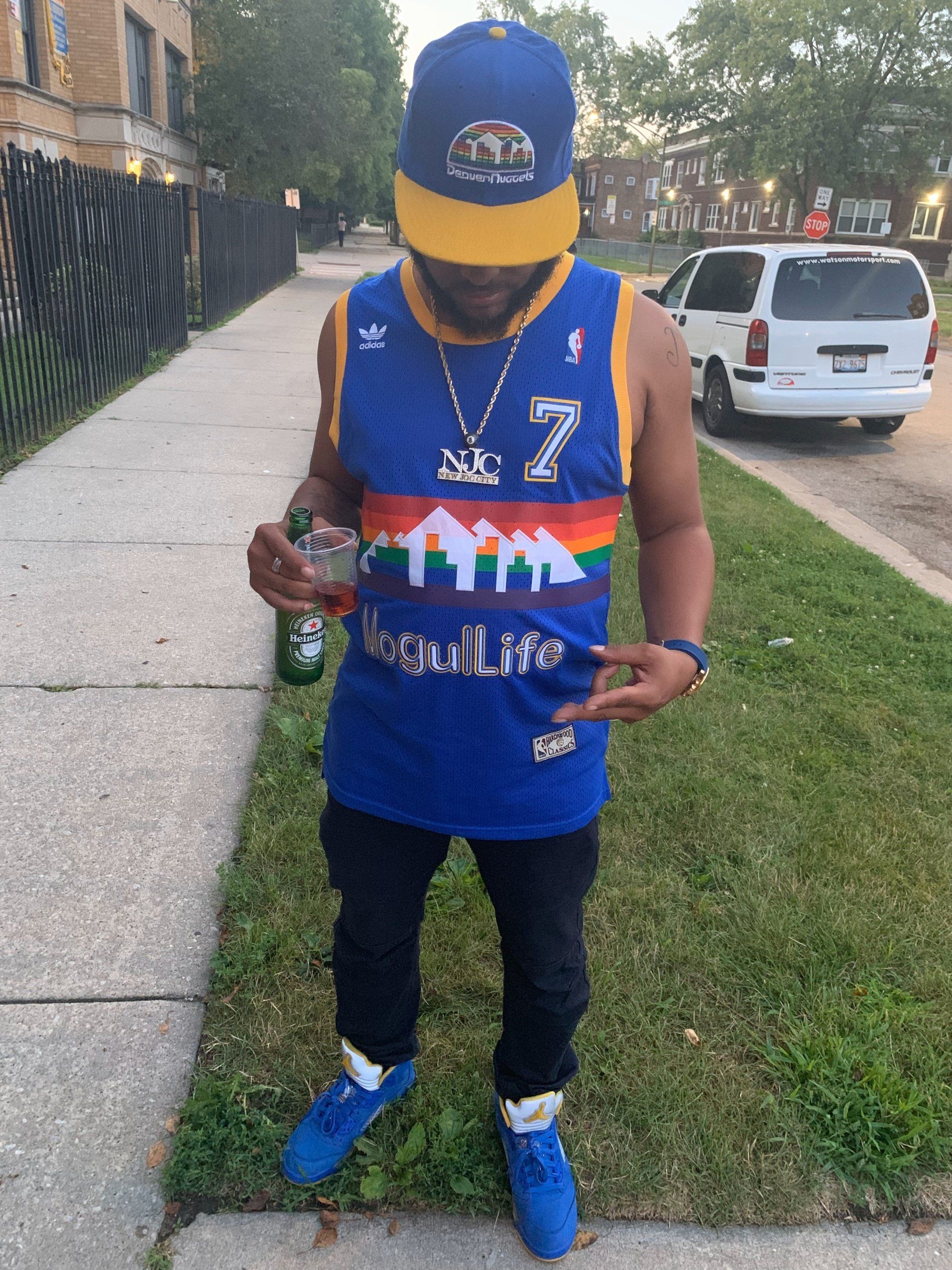 Blue Jersey And Blue Cap