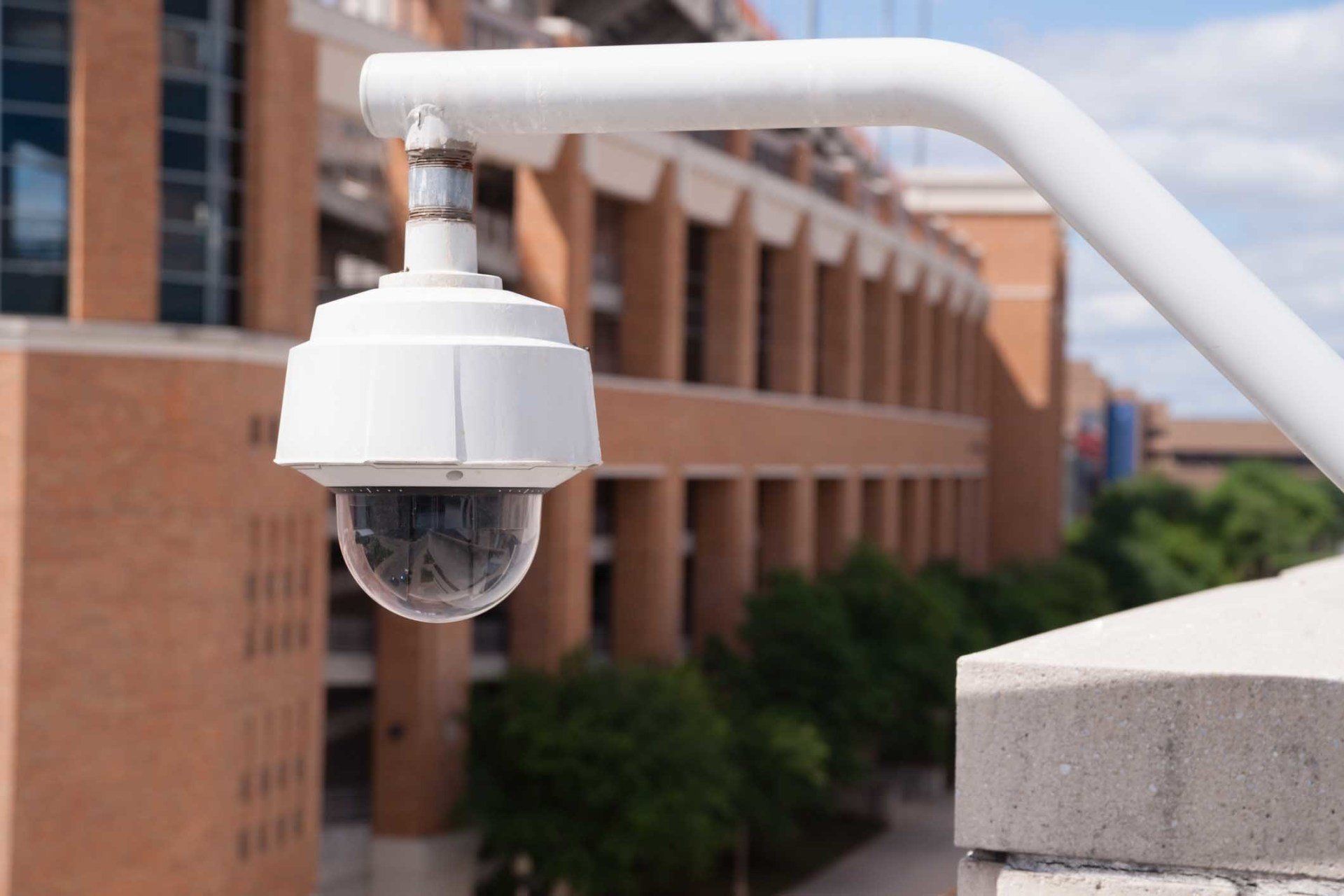 Video Security Camera Housing Mounted High on College Campus — West Monroe, LA — DSC Security & Communications LLC