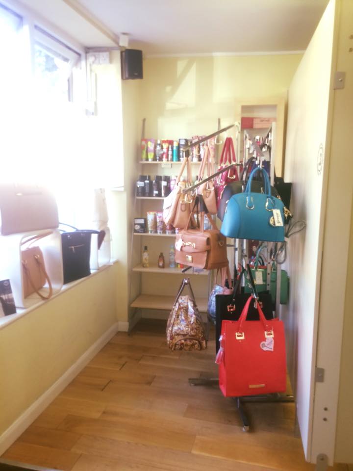 handbags on display