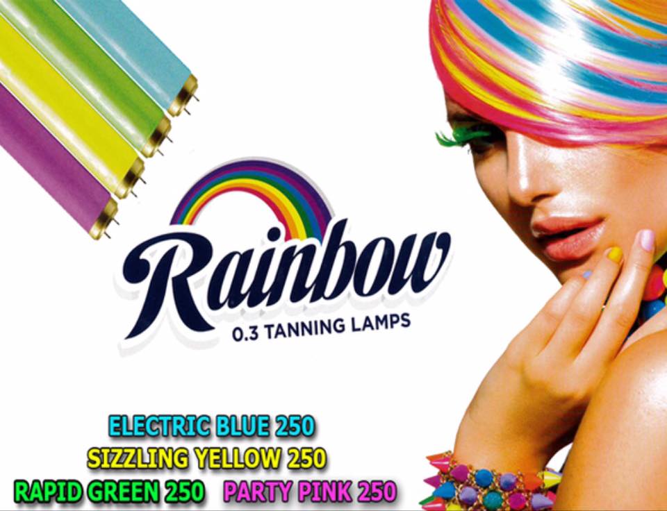 Rainbow tanning flyer