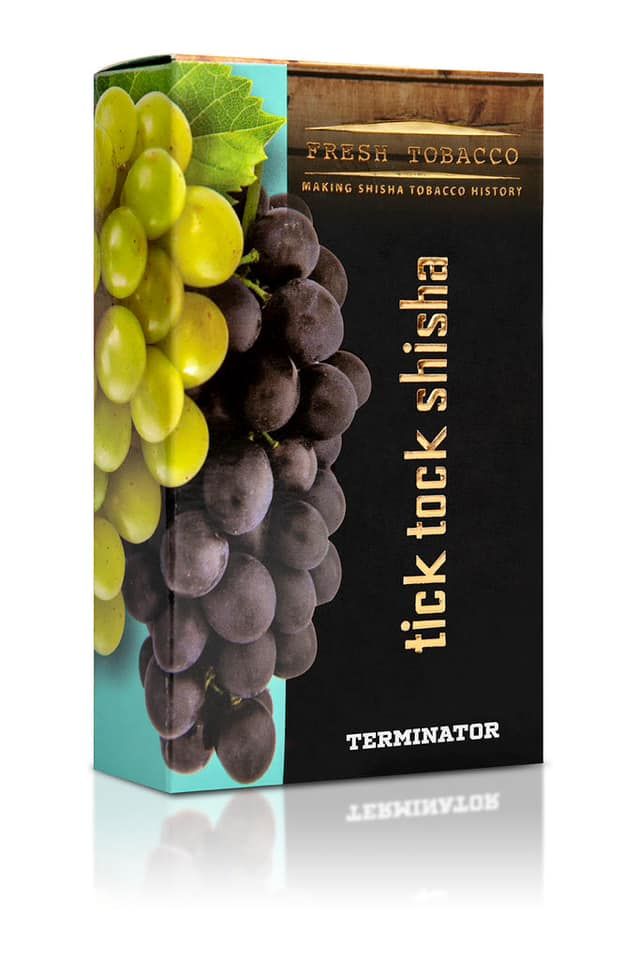 Box of shisha tobacco with grape design and 