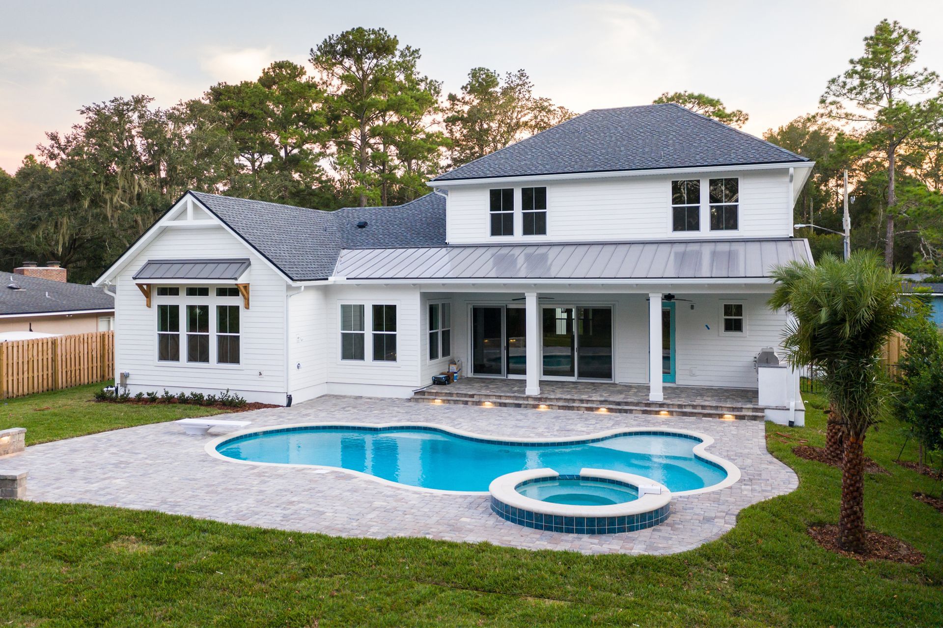 House With Pool in Backyard