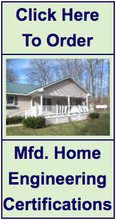 A sign that says click here to order mfd home engineering certifications