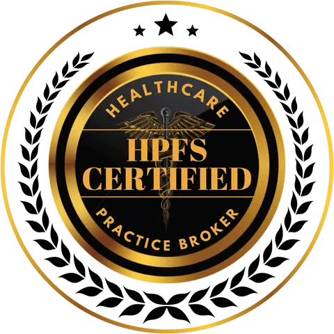 A healthcare hpfs certified practice broker logo