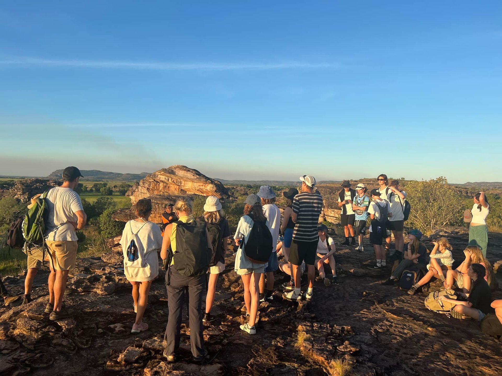 Group of People on a Rocky Hilltop — Kakadu Billabong Safari Camp in Kakadu, NT