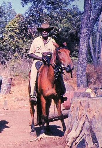 Man Riding a Brown Horse — Kakadu Billabong Safari Camp in Kakadu, NT