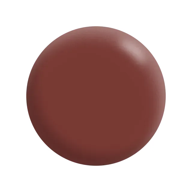 A close up of a brown circle on a white background