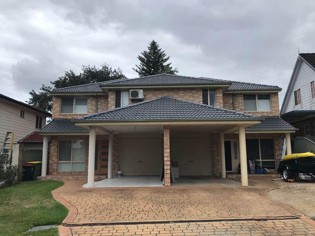 A recently painted roof in Wollongong 