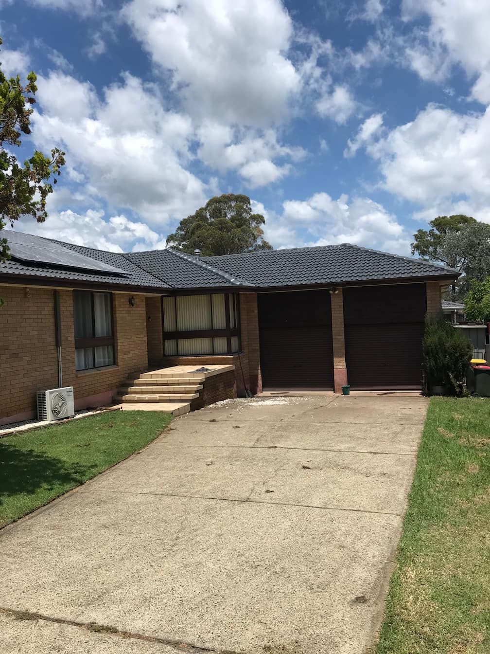 An after image of a roof being painted in Campbelltown
