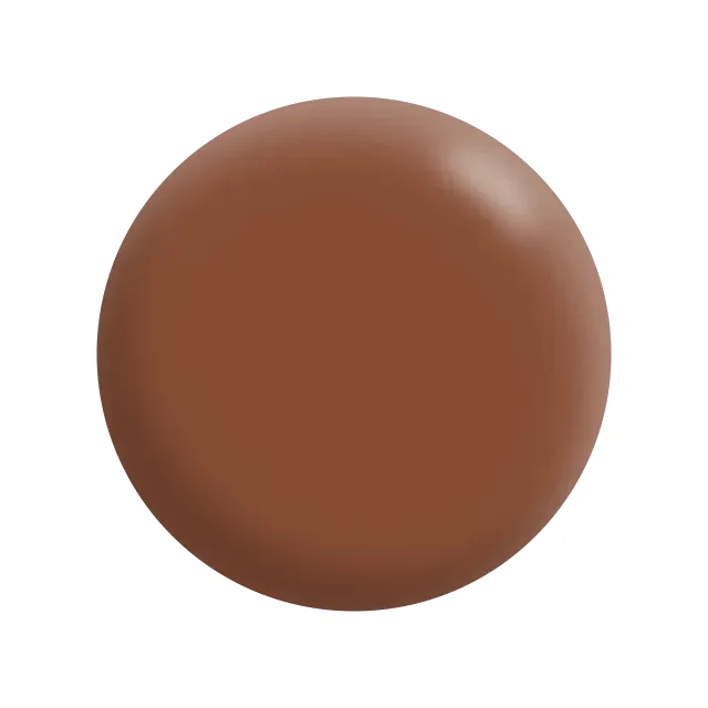 A brown circle is on a white background.