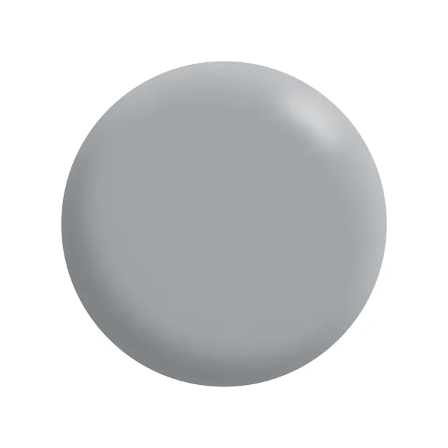 A close up of a gray circle on a white background.