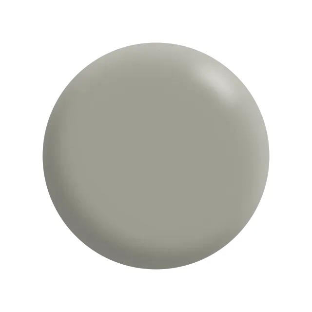 A close up of a gray circle on a white background.