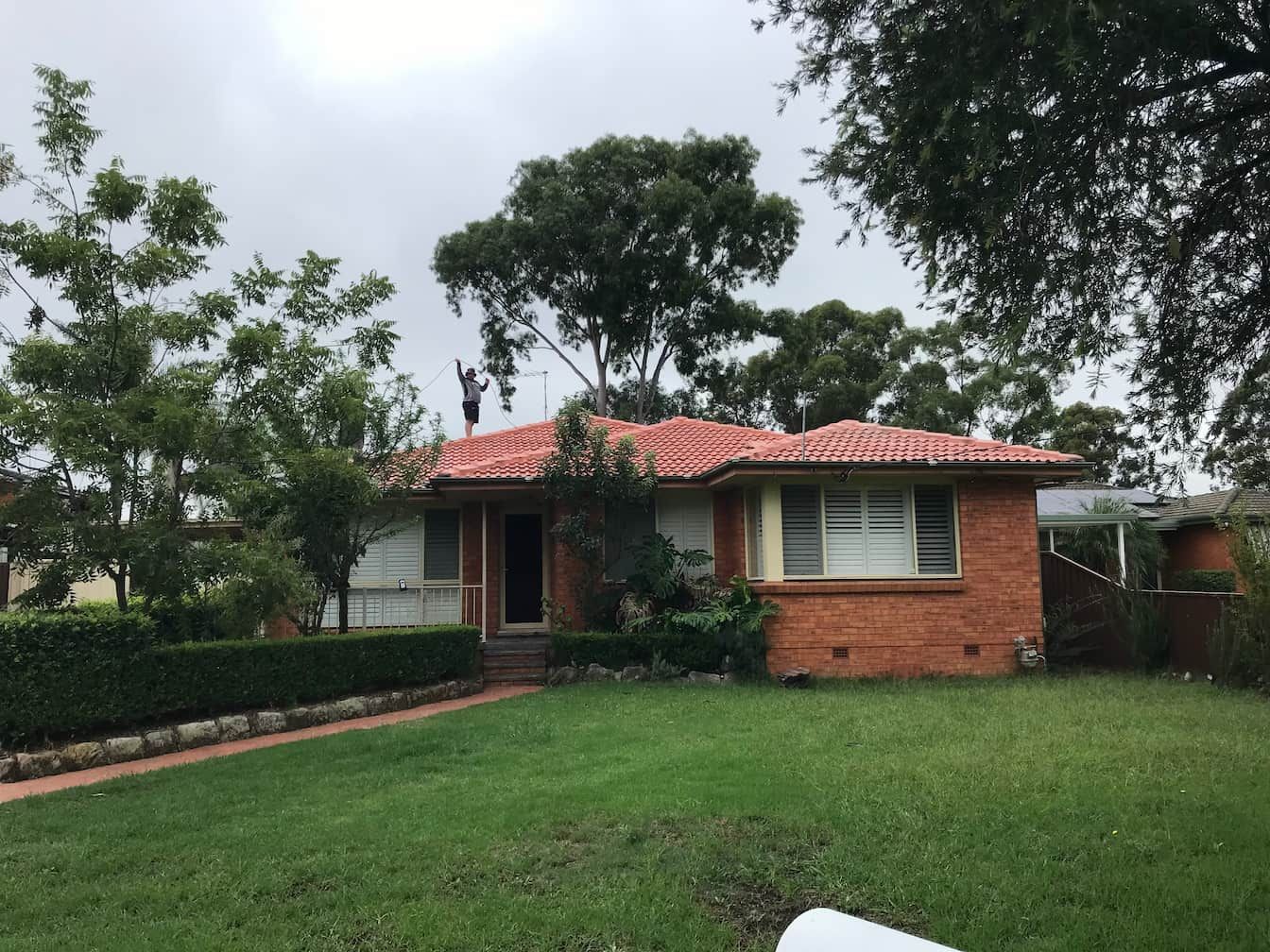 After a roof was painted in Campbelltown