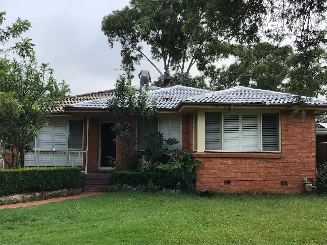 Before a roof was painted in Campbelltown