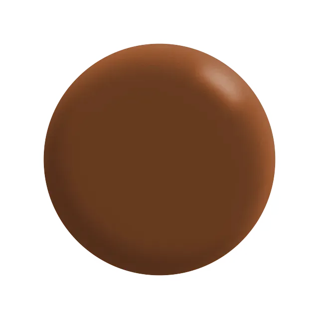 A brown circle is on a white background.