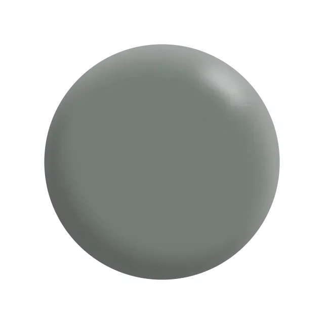 A close up of a gray circle on a white background.