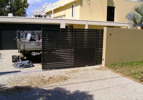 Black Automatic Sliding Gate  — Automatic Gates In Brendale,QLD