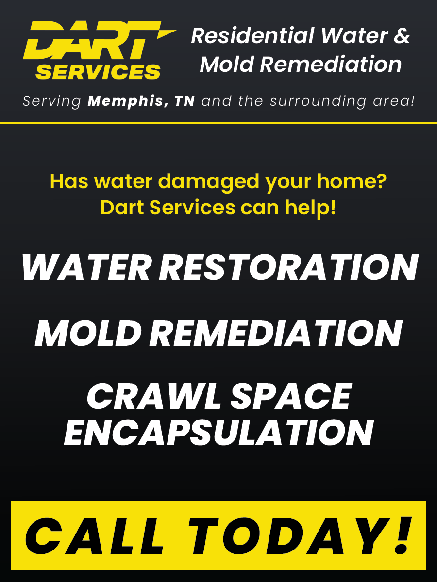 a poster for dart services residential water and mold remediation