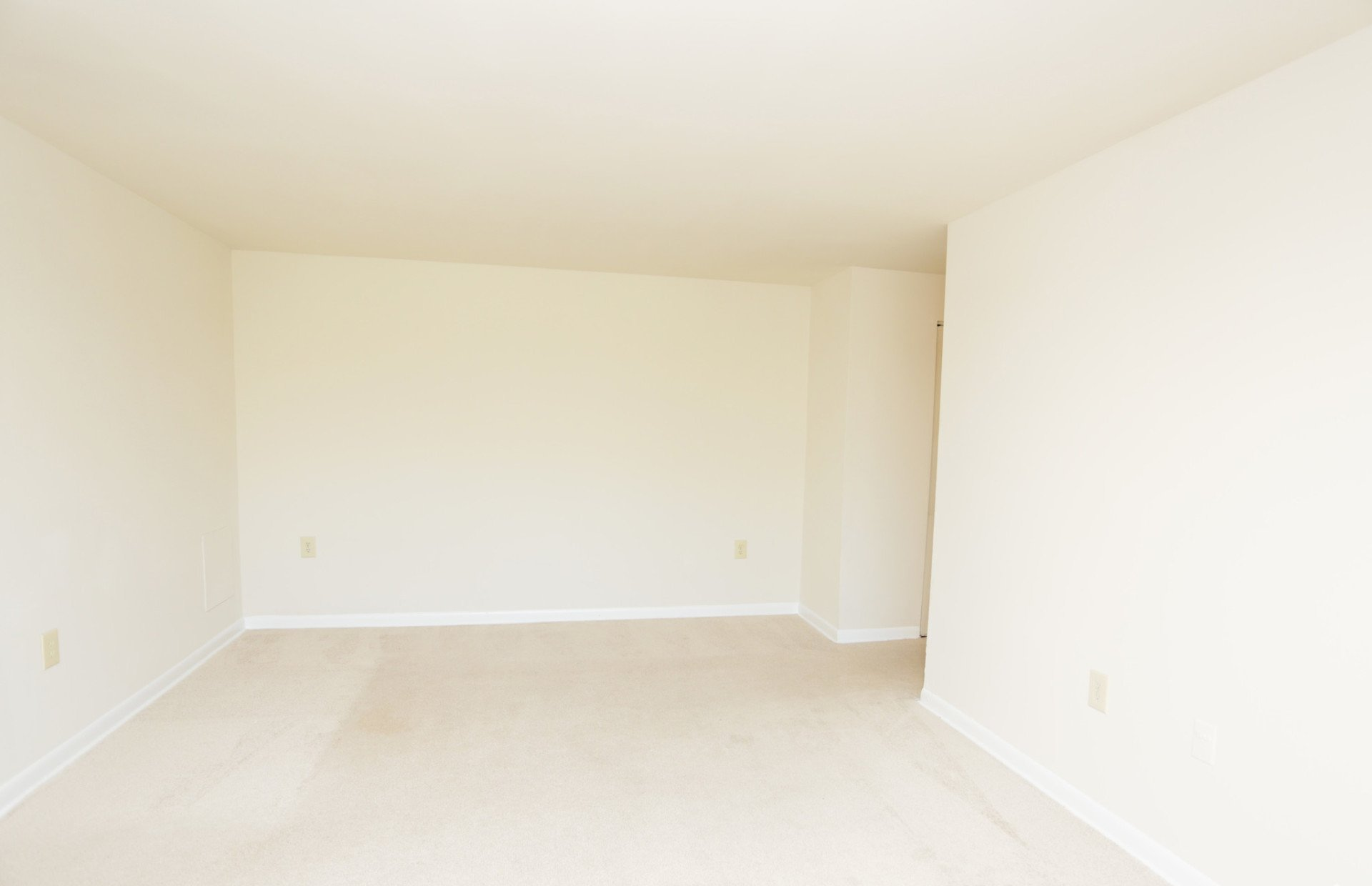 bedroom with view of door