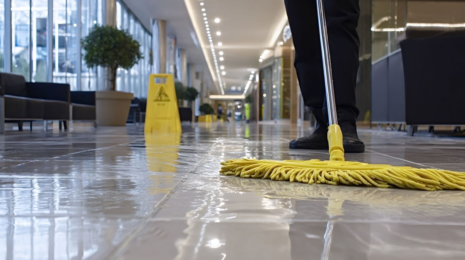 A nurse is cleaning a table in a hospital room.