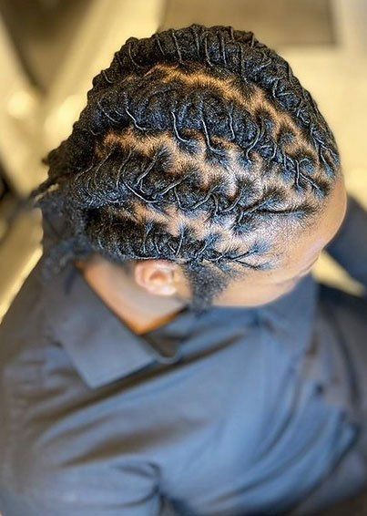 black dreadlocks styled