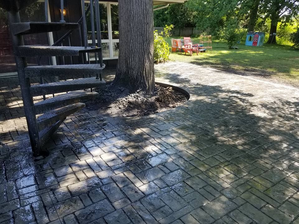 stamped concrete patio & Walkway, L & S Concrete STL