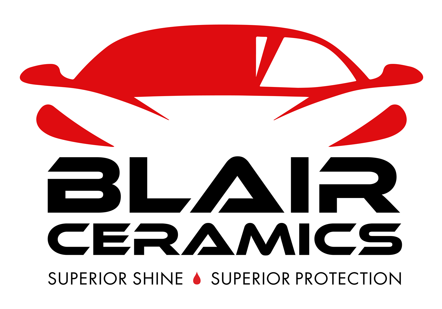 Red car silhouette logo above 