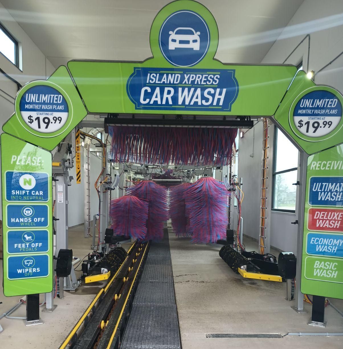 a brand new carwash arch installation by Shine Wash Solutions and Scott Avant