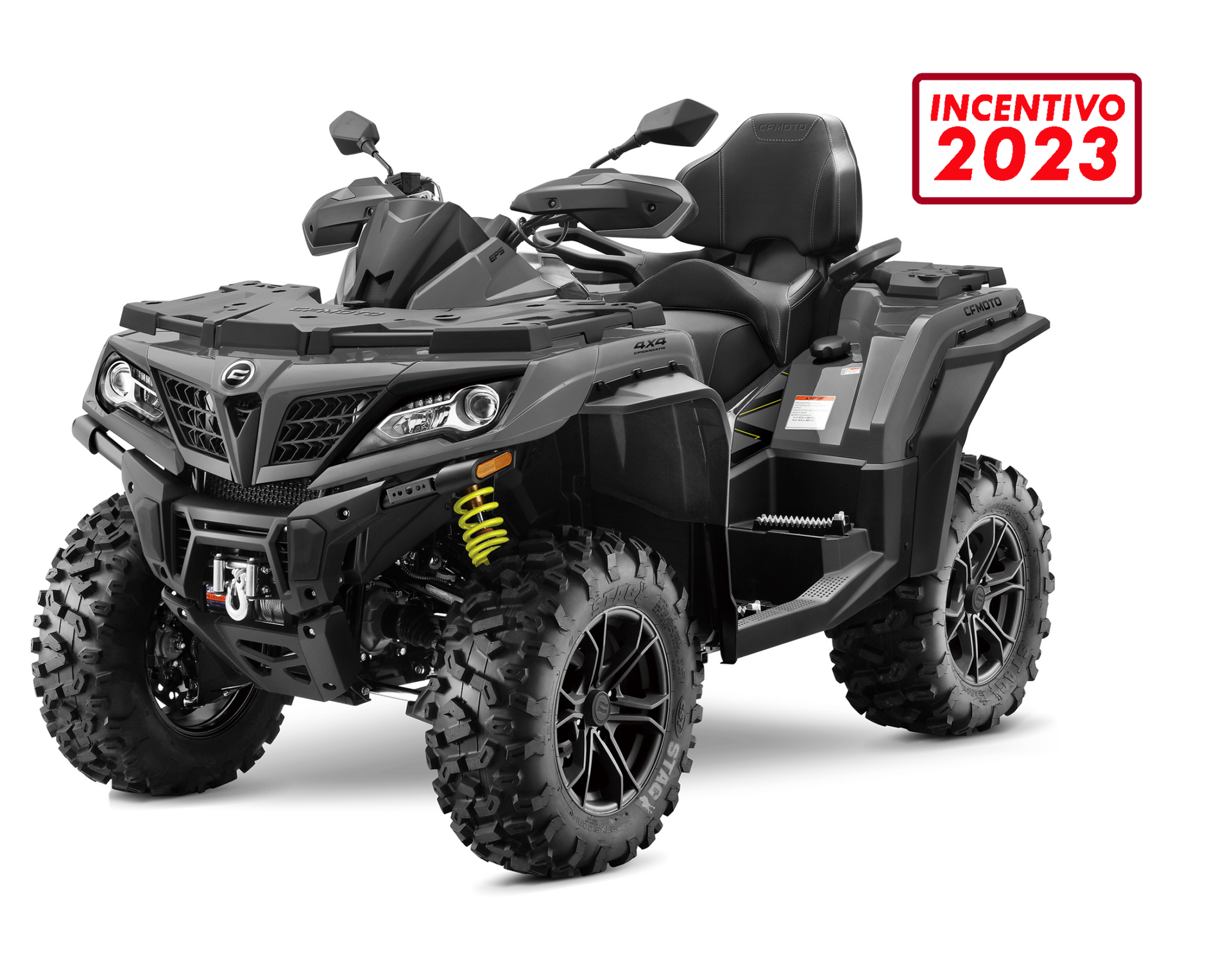 Quad nero con cartello 