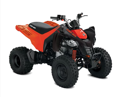 ATV Can-Am DS 450 arancione e nero.