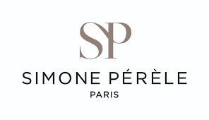 Il logo di simone perele parigi è su sfondo bianco.