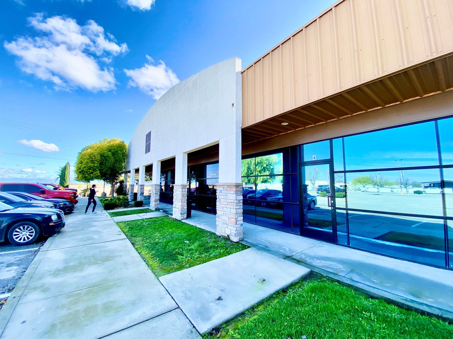 Exterior of commercial building