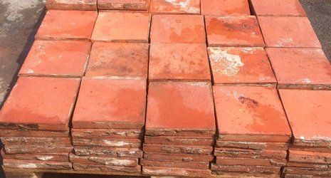 red tiles stacked
