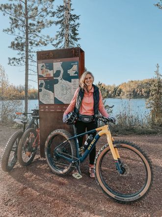 Sarah biking