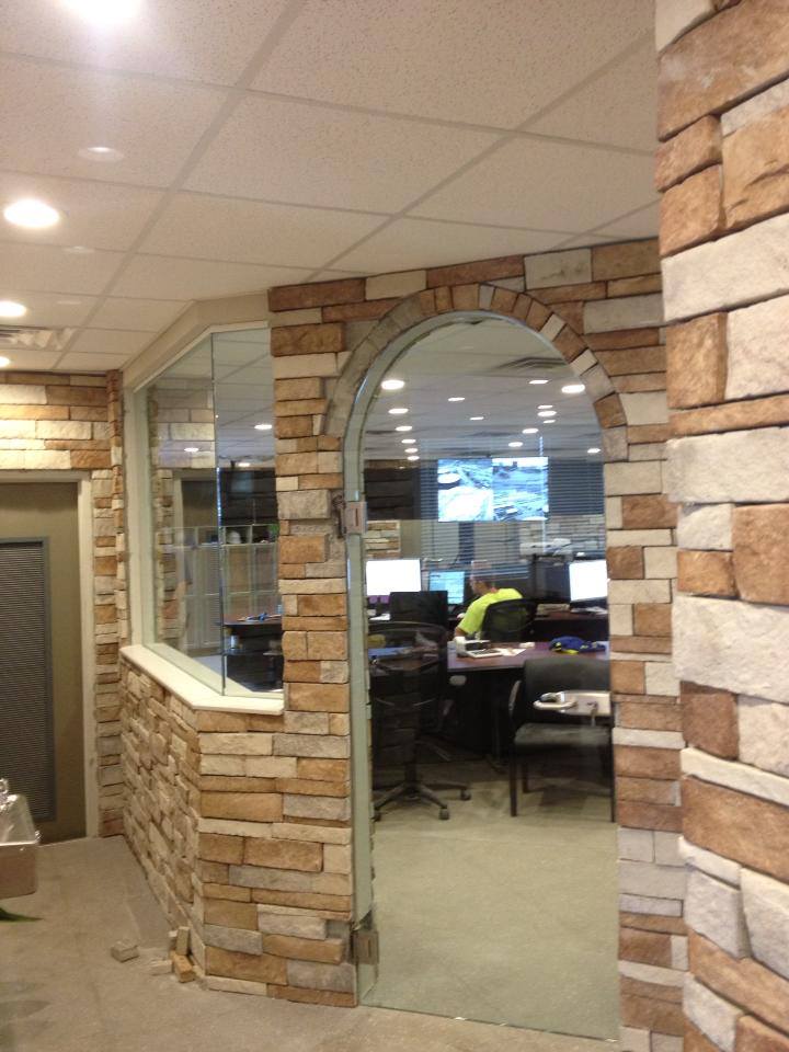 Brick Wall with Glass Window — Baton Rouge, LA — Integrity Glass Works LLC
