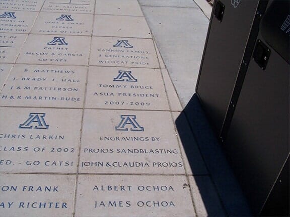 Floor Engraving - Paver Engraving in Tucson, AZ