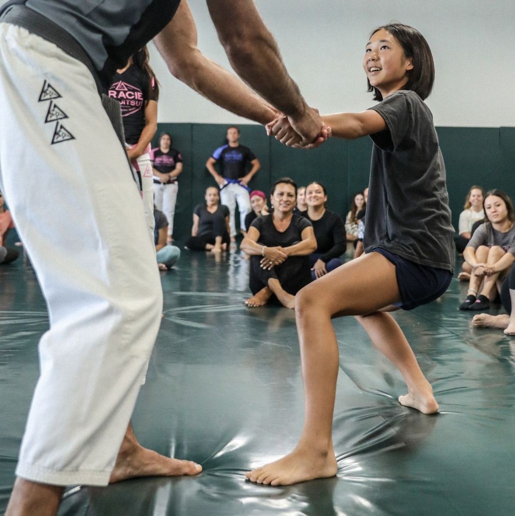 Adults practicing controlled Jiu-Jitsu drills at Gracie Jiu-Jitsu San Jose in San Jose, CA to build confidence.