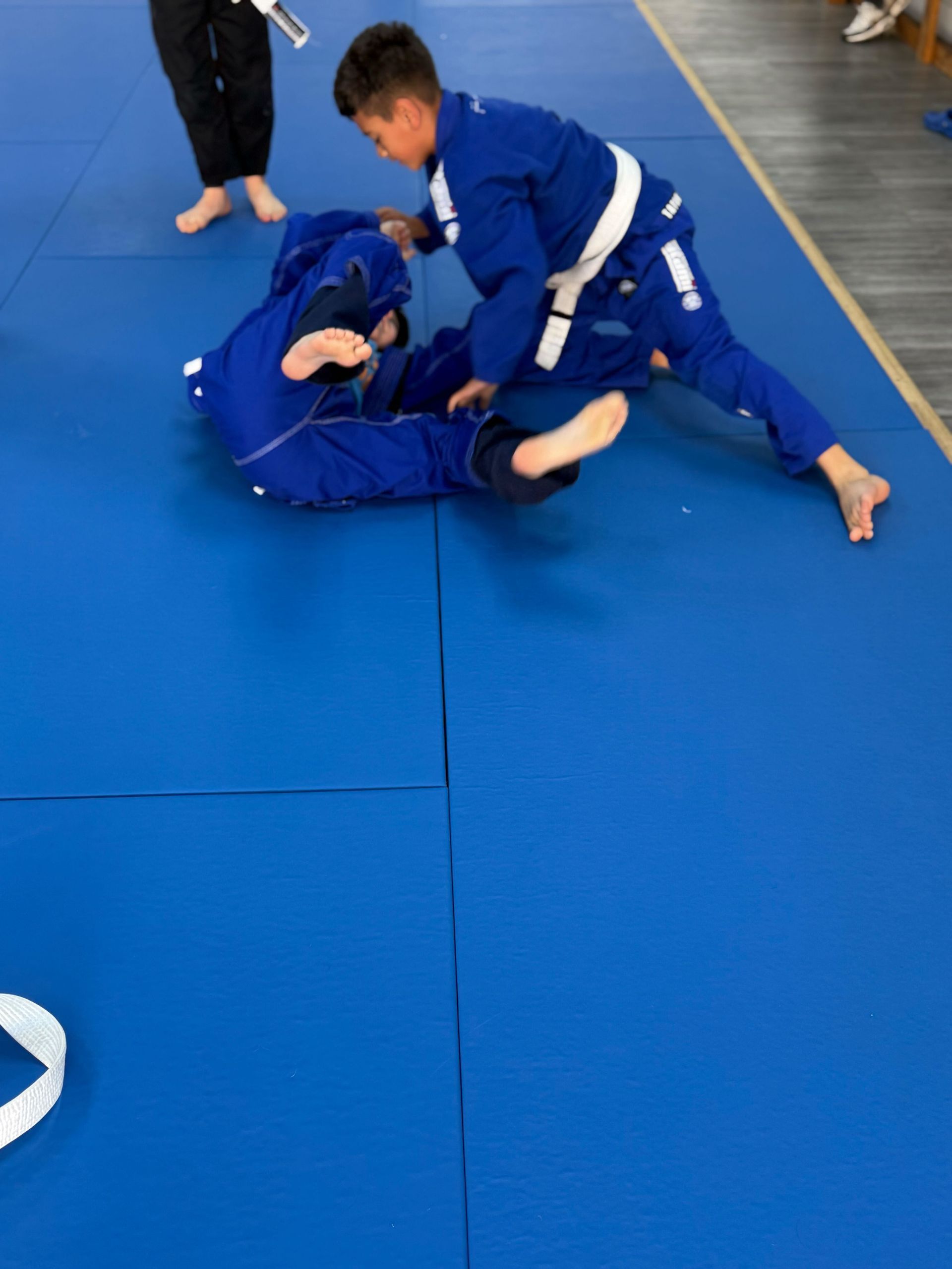 Students practice controlled Jiu-Jitsu drills at Gracie Jiu-Jitsu San Jose in San Jose, CA, building everyday confidence. 