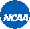 A blue circle with the word ncaa on it