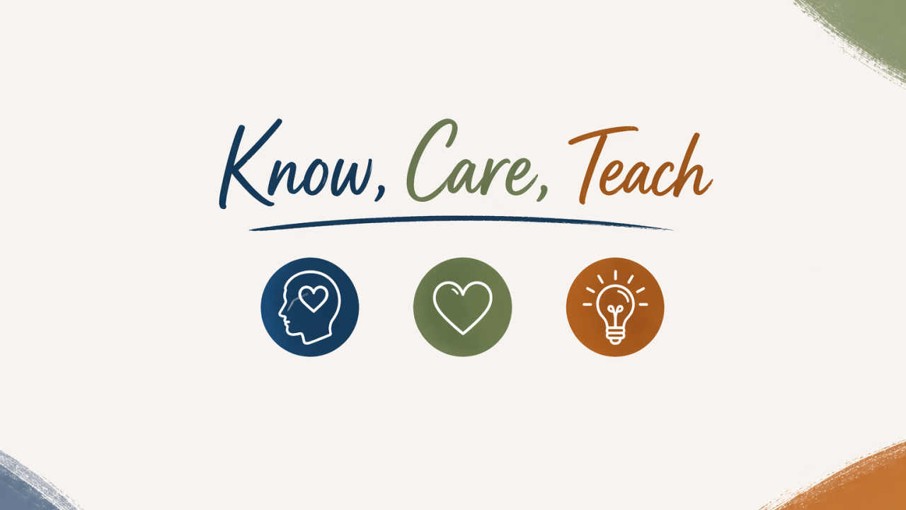 Know, care, teach