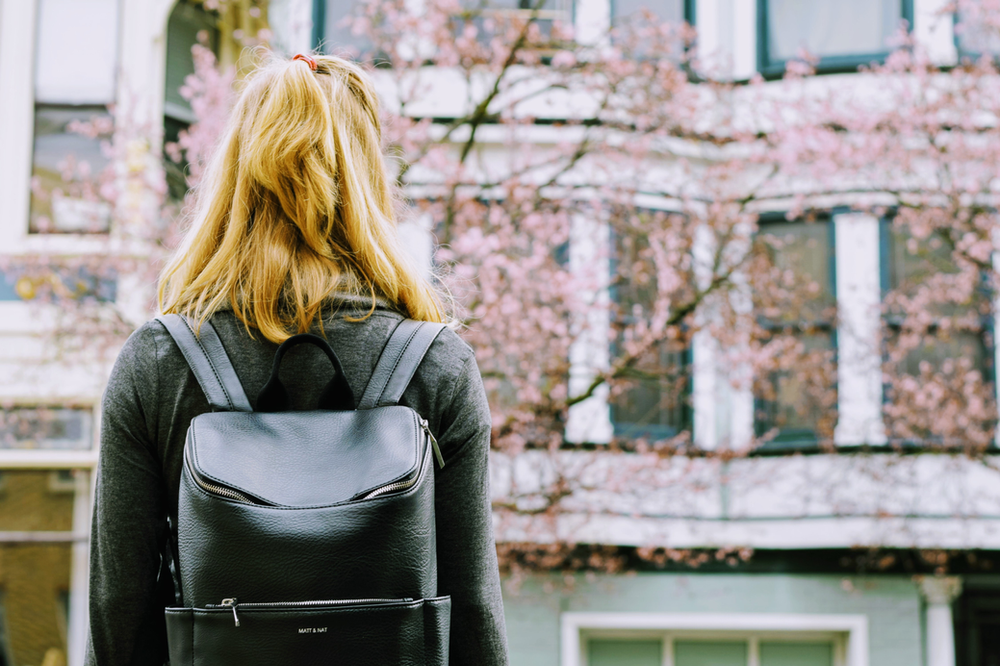 student facing away